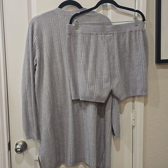 Cupcakes & Cashmere 3-PC Ribbed Cardigan, Short, Cami Pajama Set - Picture 6 of 6